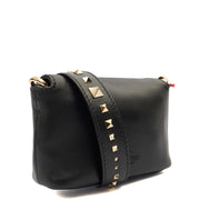 Picture of Valentino Shoulder Bag Demilune Shoulder Bag in Black, Calfskin