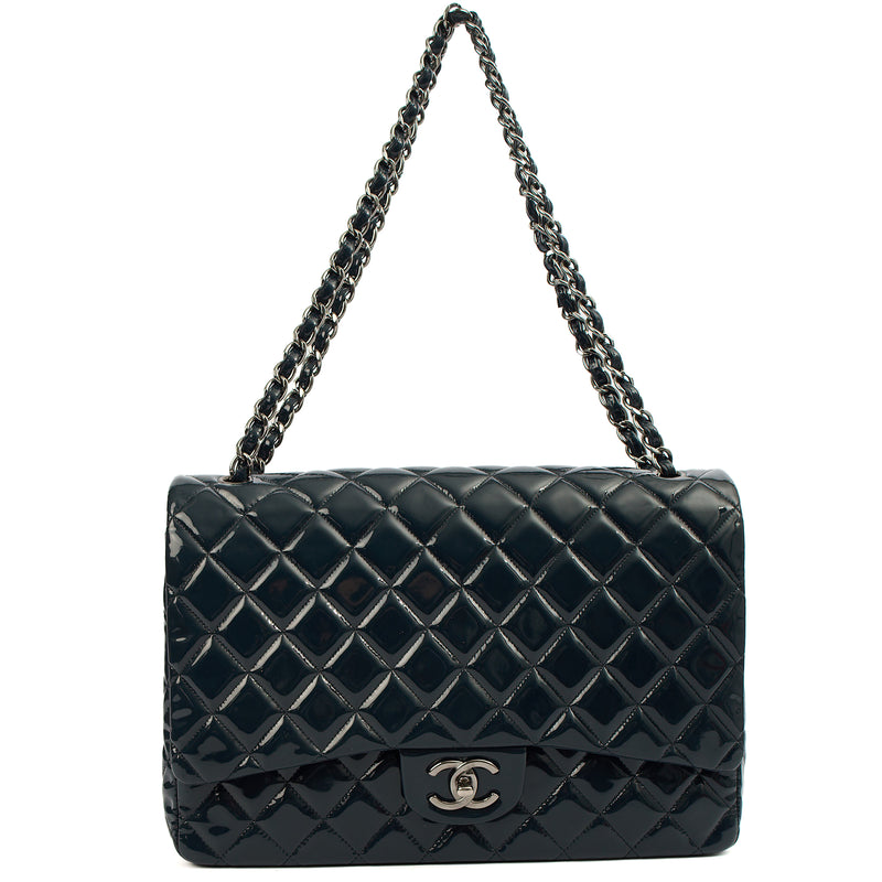 Picture of Chanel Shoulder Bag Classic - Maxi in Navy, Patent Leather
