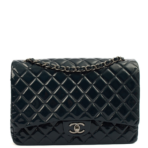 Picture of Chanel Shoulder Bag Classic - Maxi in Navy, Patent Leather