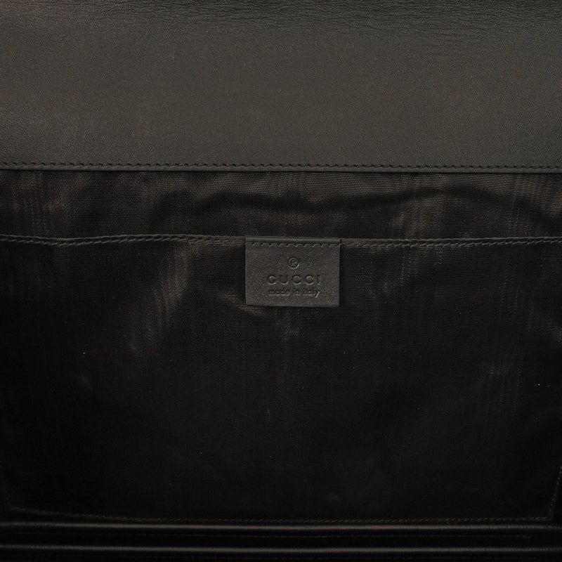 Picture of Gucci Clutch Logo Portfolio Clutch  in Black, Leather