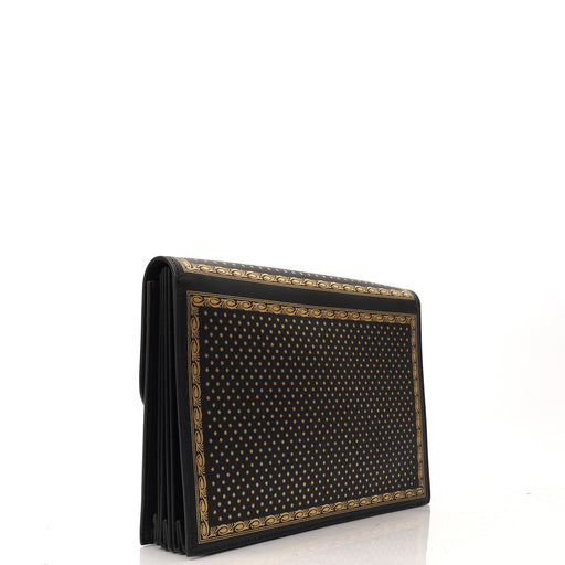 Picture of Gucci Clutch Logo Portfolio Clutch  in Black, Leather