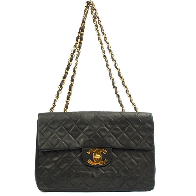 Picture of Chanel Shoulder Bag Maxi Jumbo XL in Black, Lambskin Leather