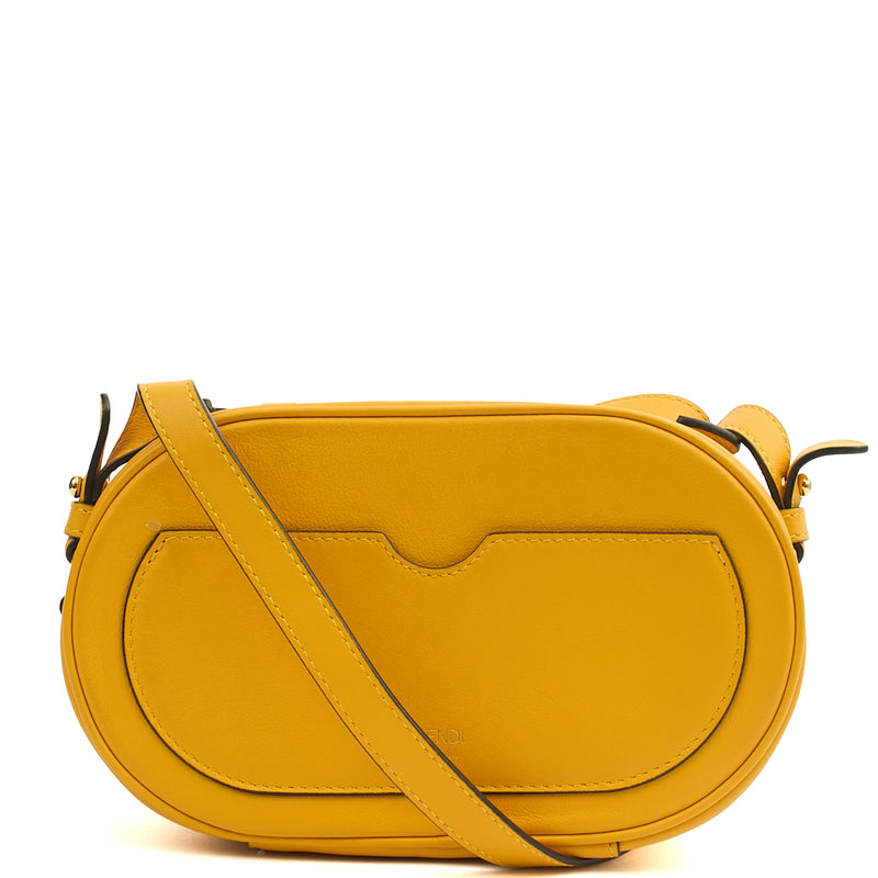 Picture of Fendi Cross Body O'clock Swing in Yellow, Leather