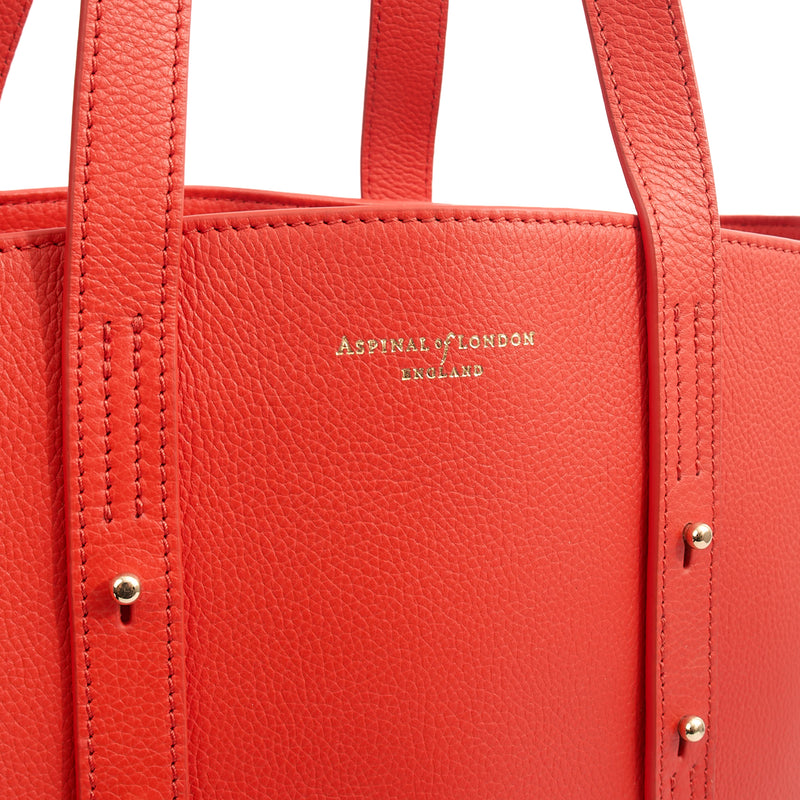 Picture of Aspinal of London Tote Regent Tote in Red, Leather