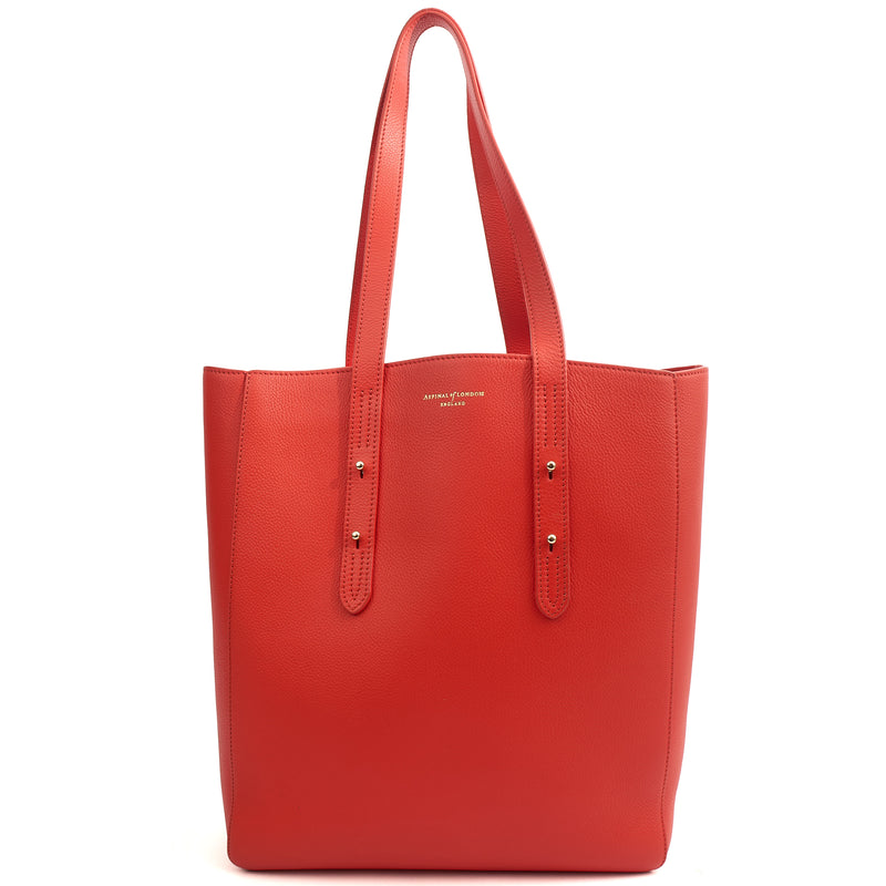 Picture of Aspinal of London Tote Regent Tote in Red, Leather