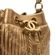 Picture of Chanel Bucket Bag Paris Cosmopolite Drawstring Bucket Bag in Metallic, Calfskin Leather