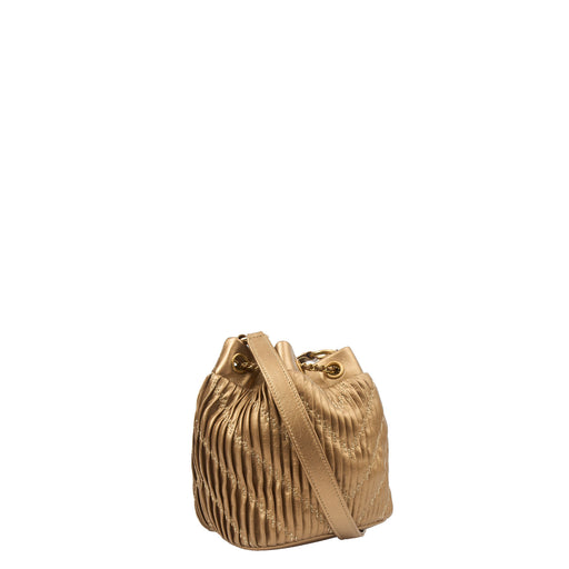 Picture of Chanel Bucket Bag Paris Cosmopolite Drawstring Bucket Bag in Metallic, Calfskin Leather