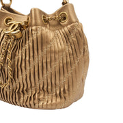 Picture of Chanel Bucket Bag Paris Cosmopolite Drawstring Bucket Bag in Metallic, Calfskin Leather