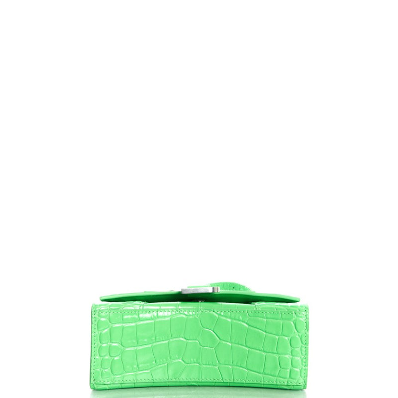 Picture of Balenciaga Top Handle Hourglass XS in Tempete, Exotic Effect Leather