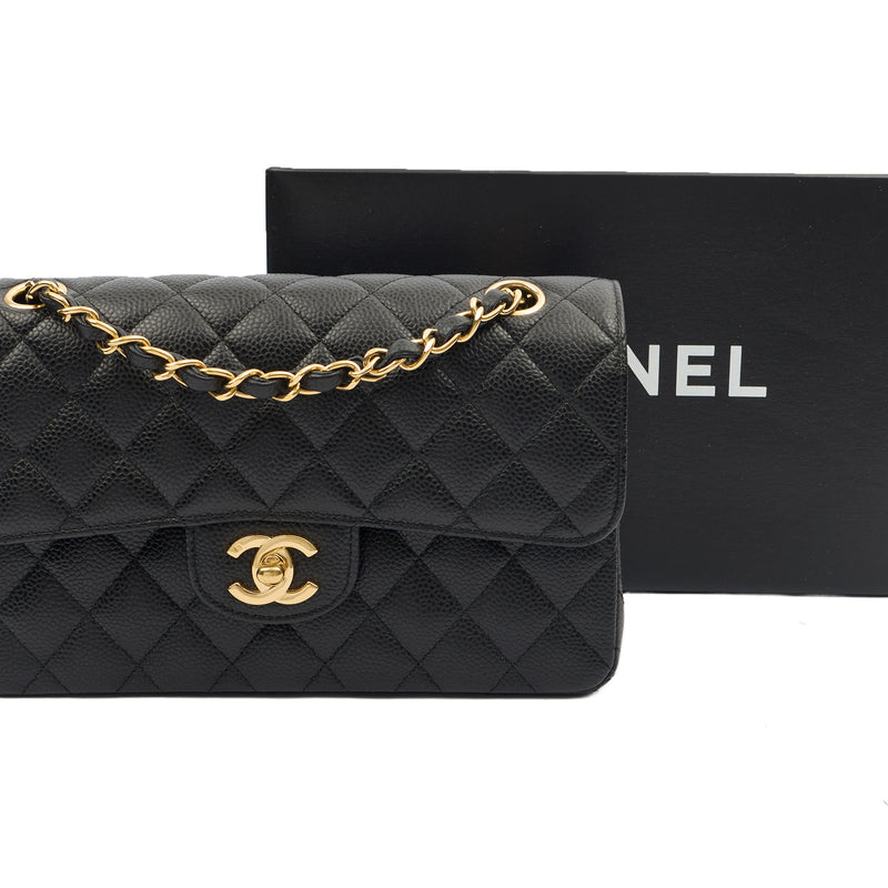 Picture of Chanel Cross Body Classic Double Flap - Medium in Black, Caviar Leather