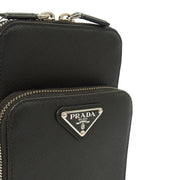 Picture of Prada Cross Body Crossbody in Black, Saffiano Leather