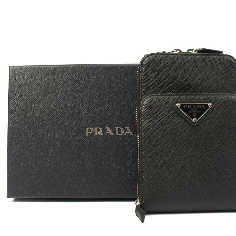 Picture of Prada Cross Body Crossbody in Black, Saffiano Leather