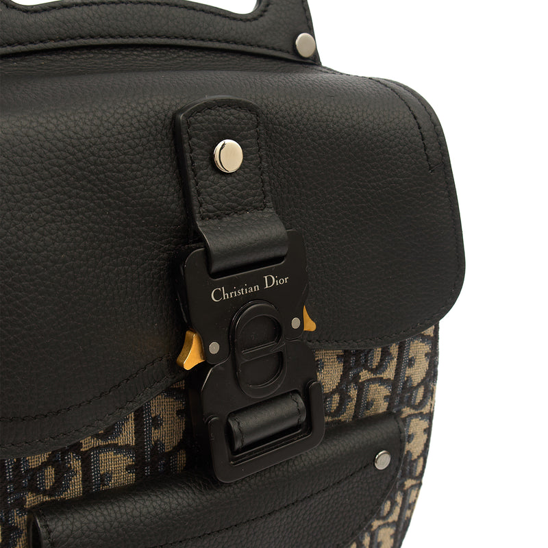 Picture of Christian Dior Backpack Gallop - Mini in Blue, Dior Oblique Embroidery