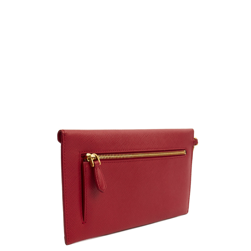 Picture of Prada Clutch Envelope Clutch in Red, Leather