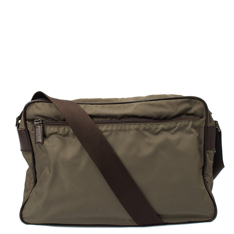 Picture of Prada Cross Body Nylon Messenger in Grey, Nylon