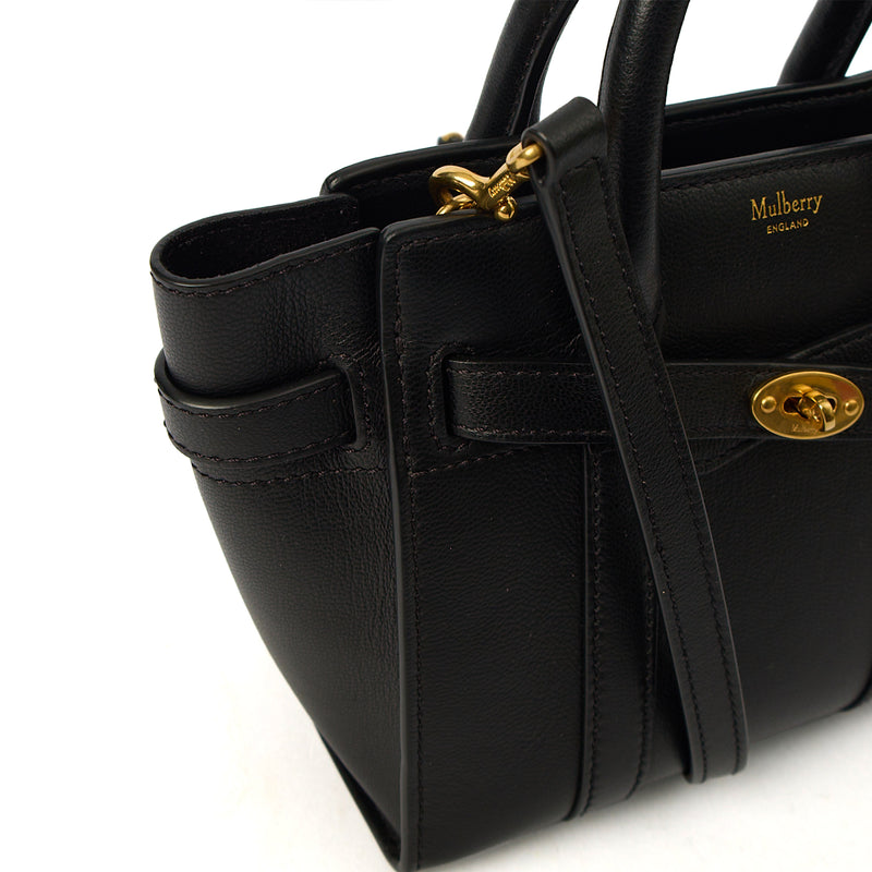 Picture of Mulberry Mini Bag Zipped Bayswater - Mini in Black, Leather