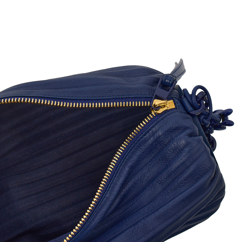 Picture of Loewe Cross Body Zip Pouch in Blue, Leather