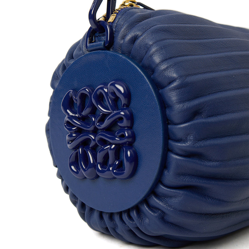Picture of Loewe Cross Body Zip Pouch in Blue, Leather