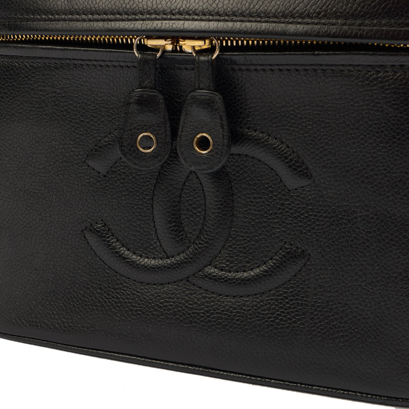 Picture of Chanel Top Handle Vanity Case in Black, Caviar Leather