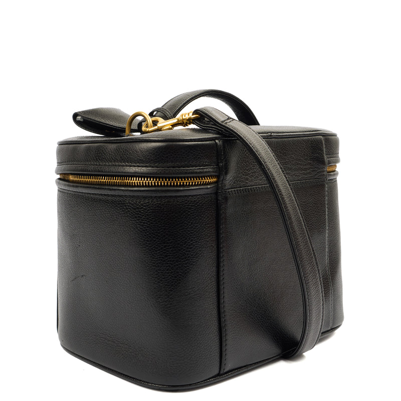 Picture of Chanel Top Handle Vanity Case in Black, Caviar Leather