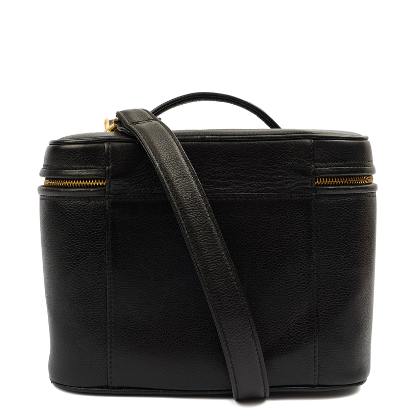 Picture of Chanel Top Handle Vanity Case in Black, Caviar Leather