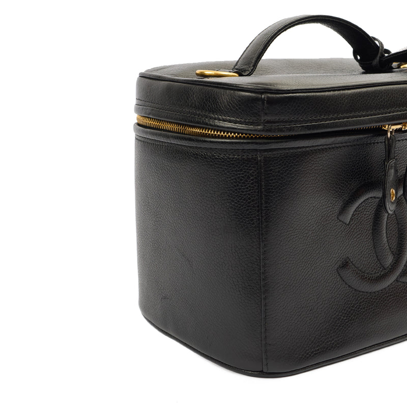 Picture of Chanel Top Handle Vanity Case in Black, Caviar Leather
