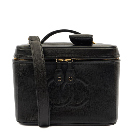 Picture of Chanel Top Handle Vanity Case in Black, Caviar Leather