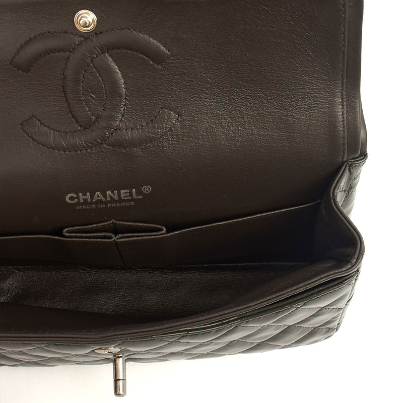 Picture of Chanel Shoulder Bag Classic Double Flap - Medium in Grey, Patent Leather