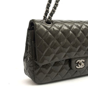 Picture of Chanel Shoulder Bag Classic Double Flap - Medium in Grey, Patent Leather