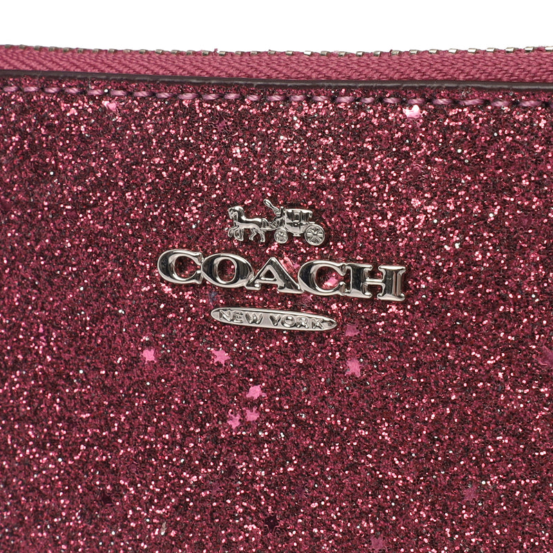 Picture of Coach Clutch Bow Wristlet in Purple, Leather