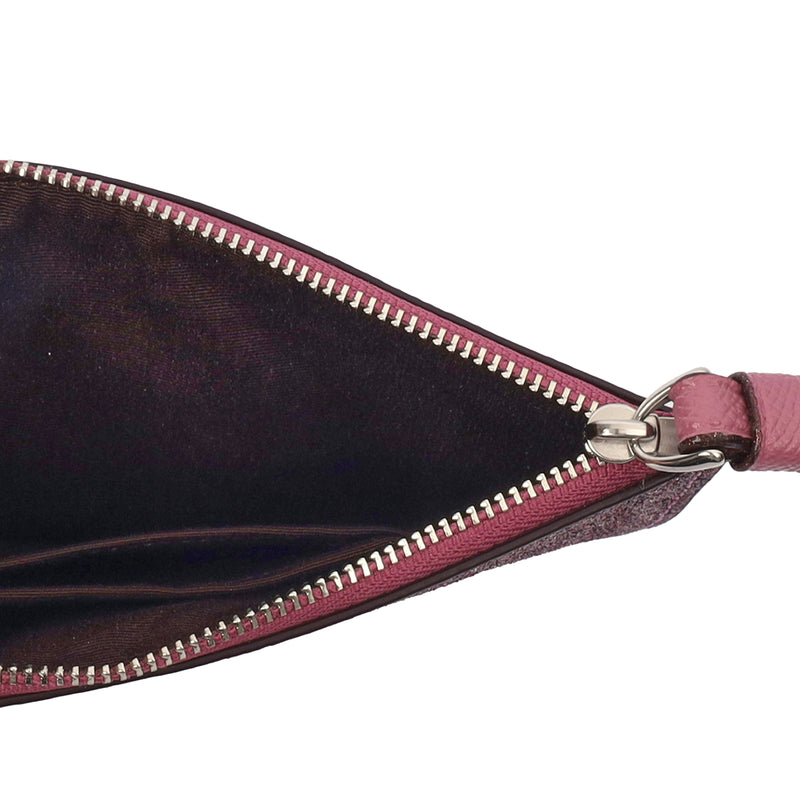 Picture of Coach Clutch Bow Wristlet in Purple, Leather
