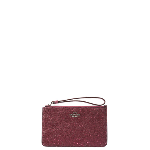 Picture of Coach Clutch Bow Wristlet in Purple, Leather