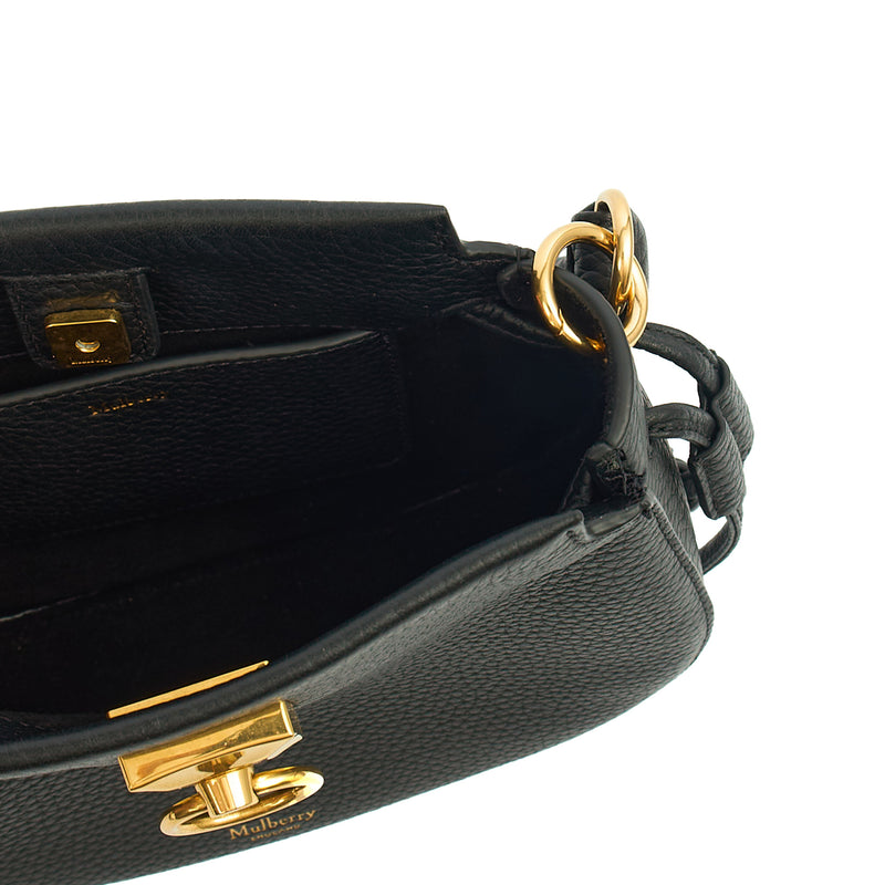 Picture of Mulberry Tote Iris Hobo - Mini in Black, Calfskin Leather