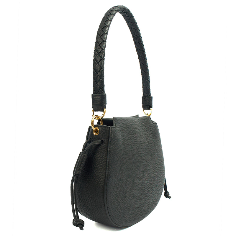 Picture of Mulberry Tote Iris Hobo - Mini in Black, Calfskin Leather