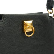 Picture of Mulberry Tote Iris Hobo - Mini in Black, Calfskin Leather