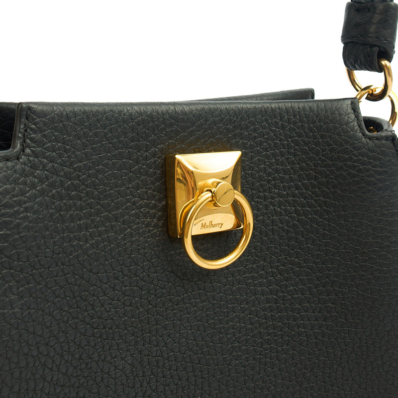 Picture of Mulberry Tote Iris Hobo - Mini in Black, Calfskin Leather