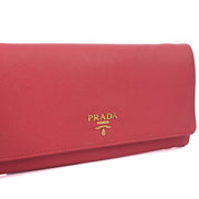 Picture of Prada Cross Body Wallet On Chain in Pink, Saffiano Leather