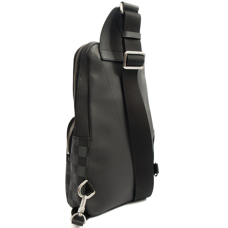 Picture of Louis Vuitton Cross Body Avenue Sling bag in Damier Graphite, Canvas