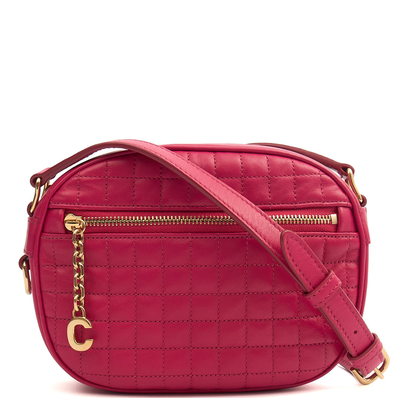 Picture of Celine Cross Body C Charm Clucth in Pink, Box Calfskin
