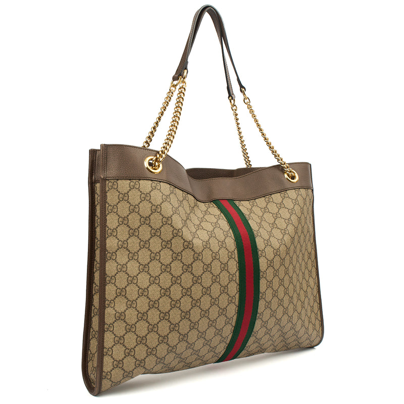 Picture of Gucci Tote Rajah Large Tote in Brown, Leather
