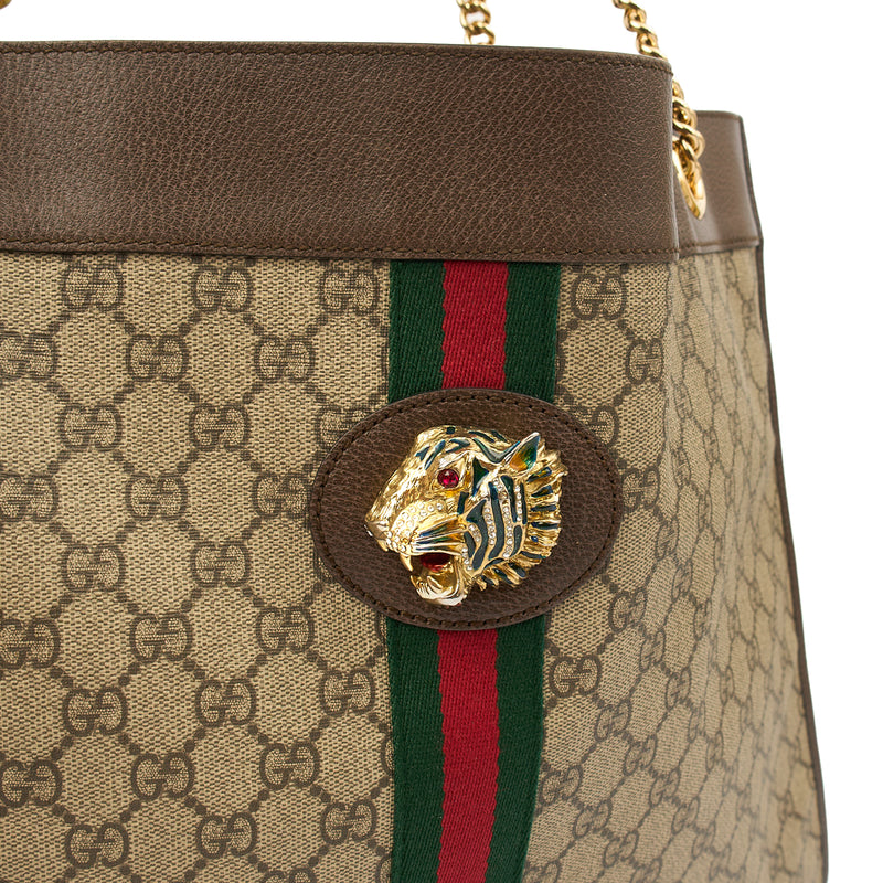 Picture of Gucci Tote Rajah Large Tote in Brown, Leather