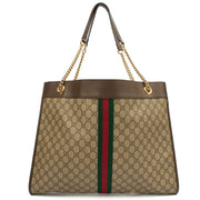 Picture of Gucci Tote Rajah Large Tote in Brown, Leather