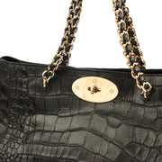 Picture of Mulberry Tote Cecily Tote in Black, Exotic Effect Leather