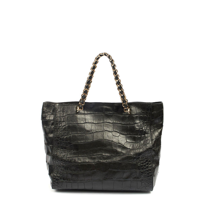 Picture of Mulberry Tote Cecily Tote in Black, Exotic Effect Leather