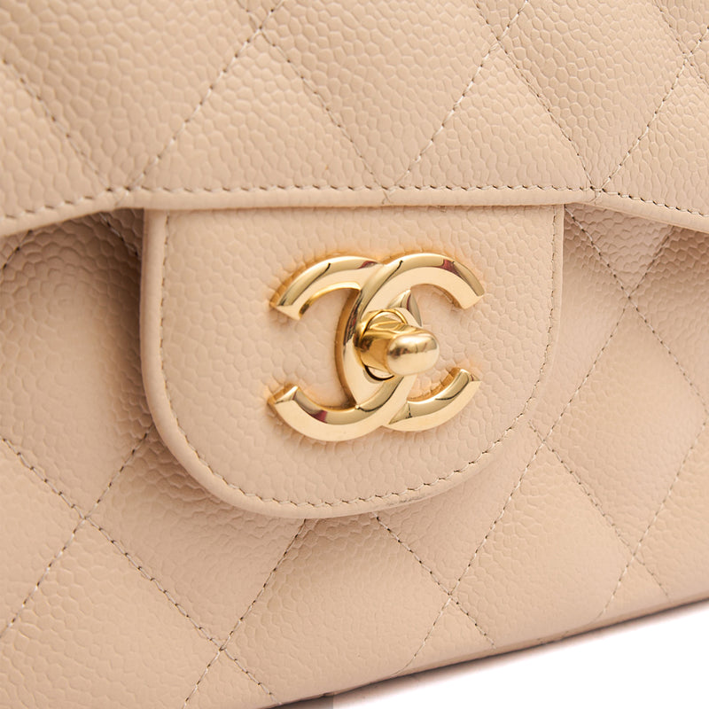 Picture of Chanel Shoulder Bag Classic Double Flap - Large in Neutral, Caviar Leather