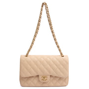 Picture of Chanel Shoulder Bag Classic Double Flap - Large in Neutral, Caviar Leather