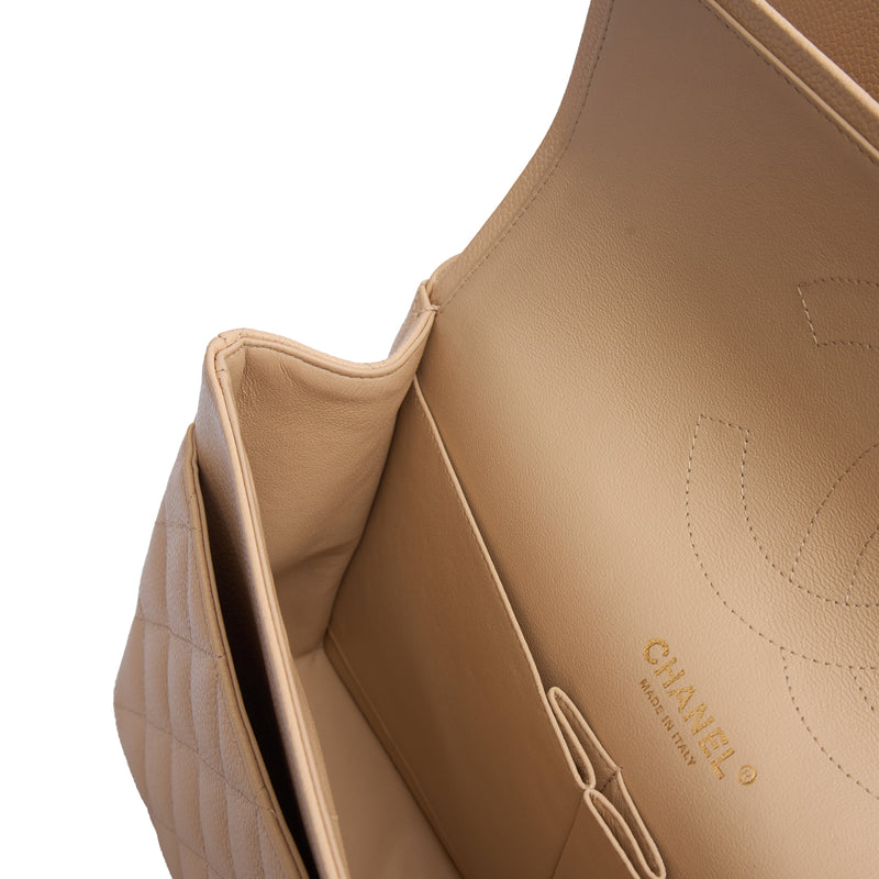 Picture of Chanel Shoulder Bag Classic Double Flap - Large in Neutral, Caviar Leather