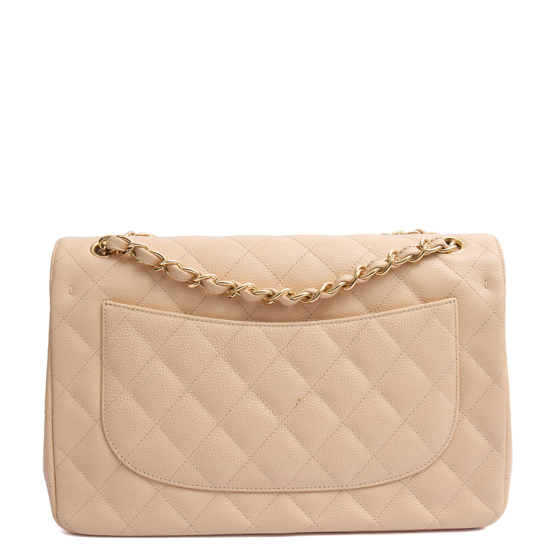 Picture of Chanel Shoulder Bag Classic Double Flap - Large in Neutral, Caviar Leather