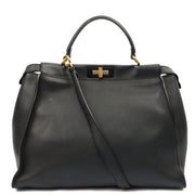 Picture of Fendi Tote Peekaboo - Large in Black, Leather