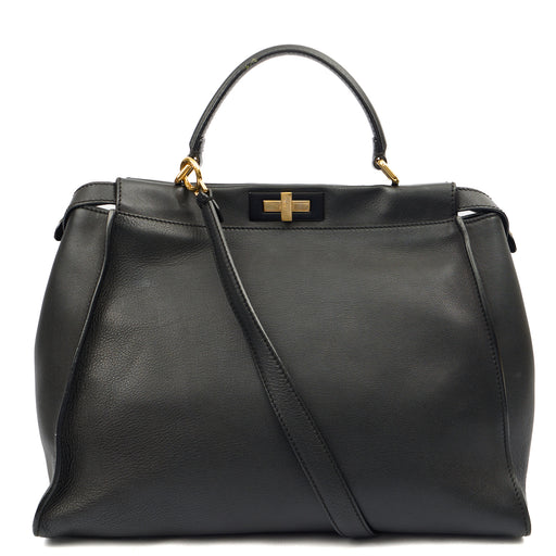 Picture of Fendi Tote Peekaboo - Large in Black, Leather